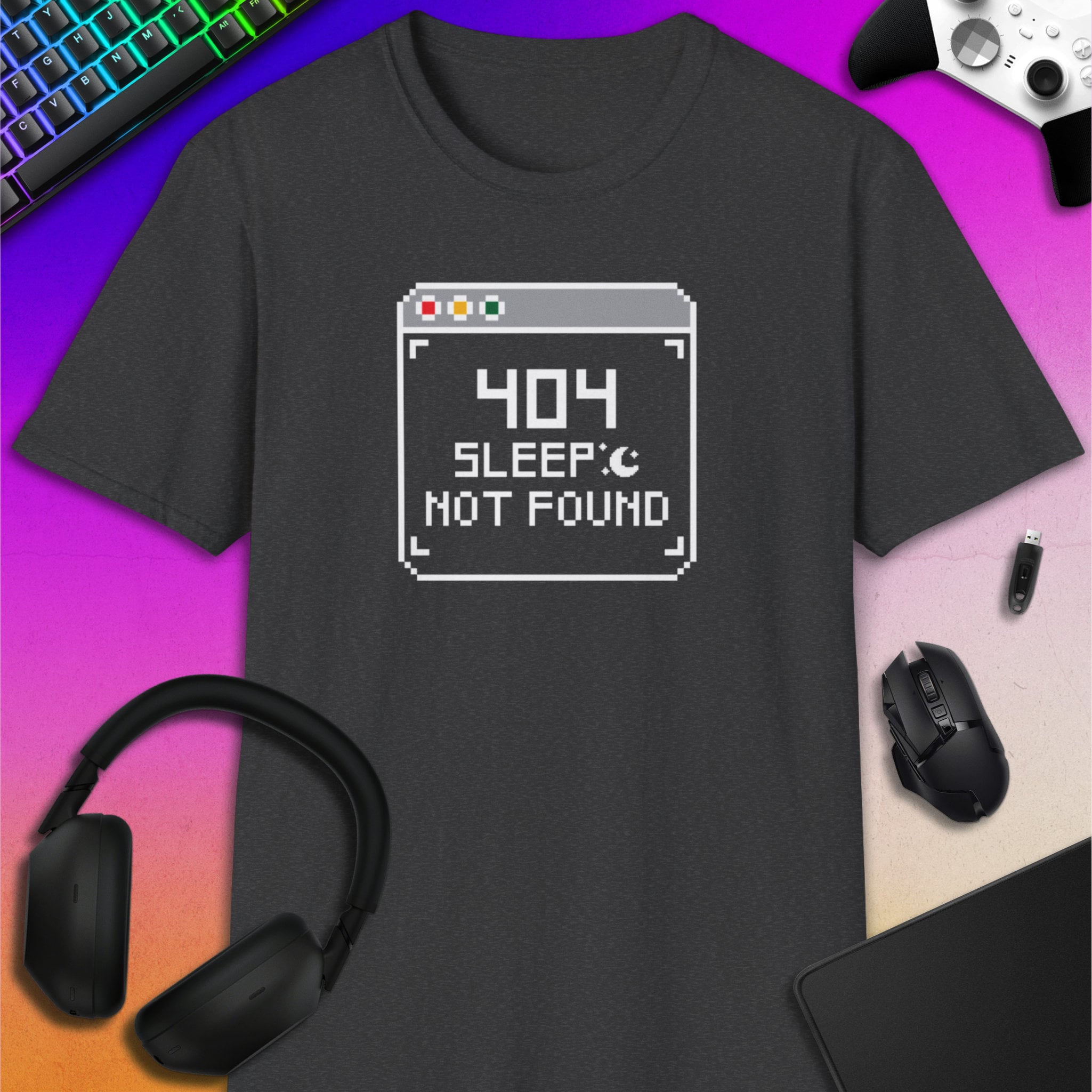 404 SLEEP NOT FOUND T-SHIRT