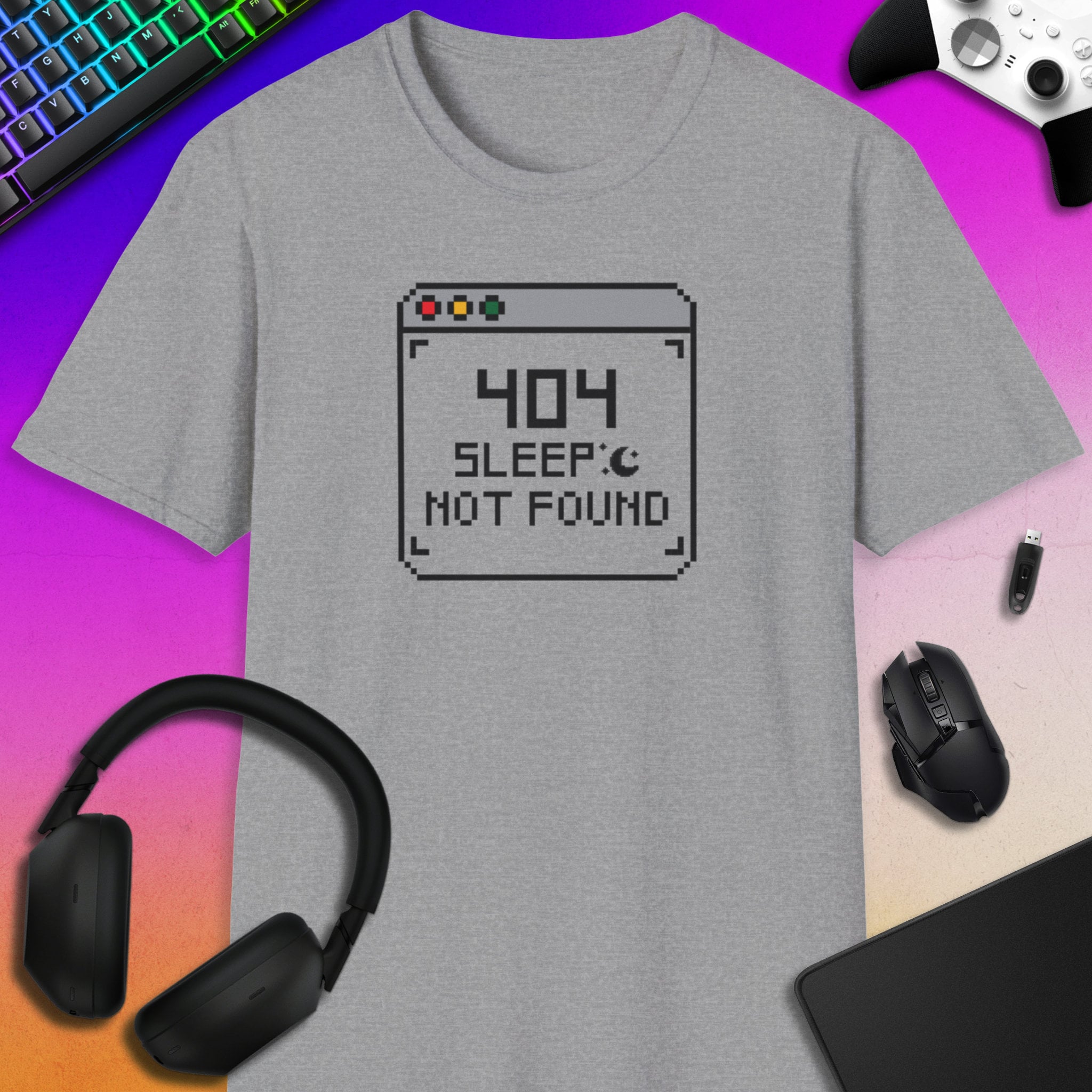 404 SLEEP NOT FOUND T-SHIRT