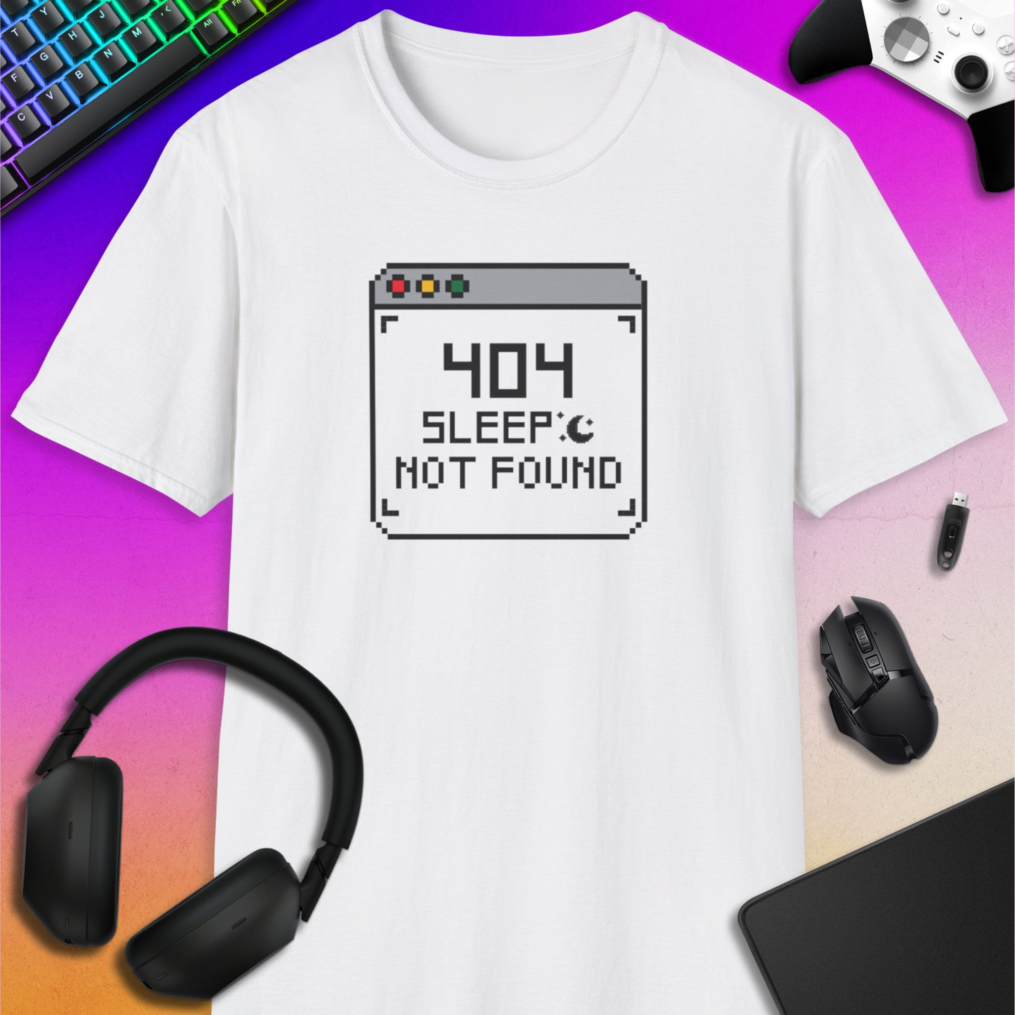 404 SLEEP NOT FOUND T-SHIRT