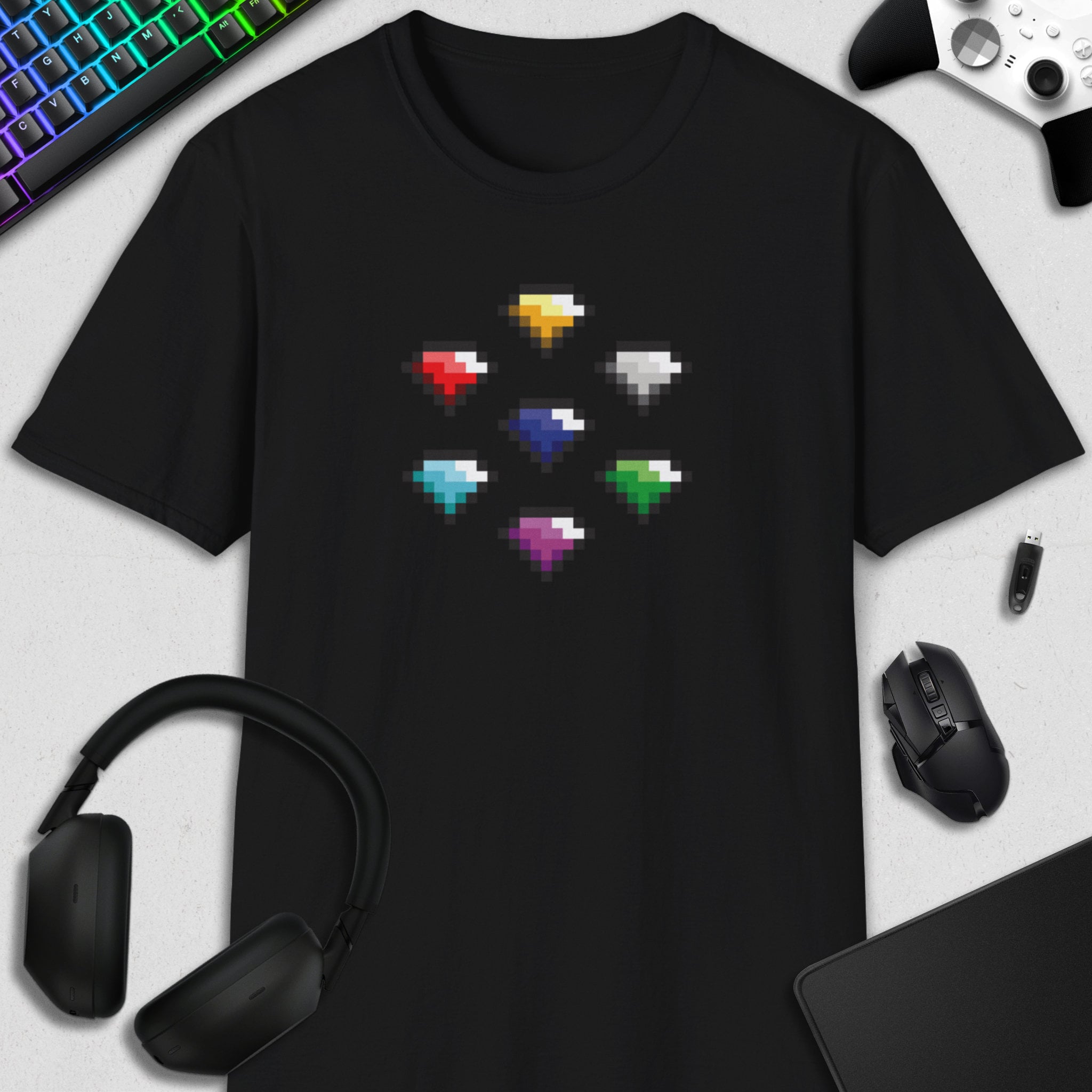 PIXEL POWER GEMS T-SHIRT