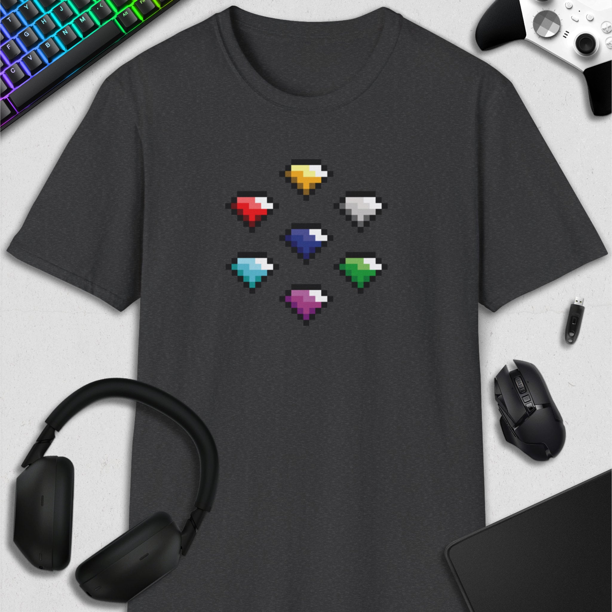PIXEL POWER GEMS T-SHIRT
