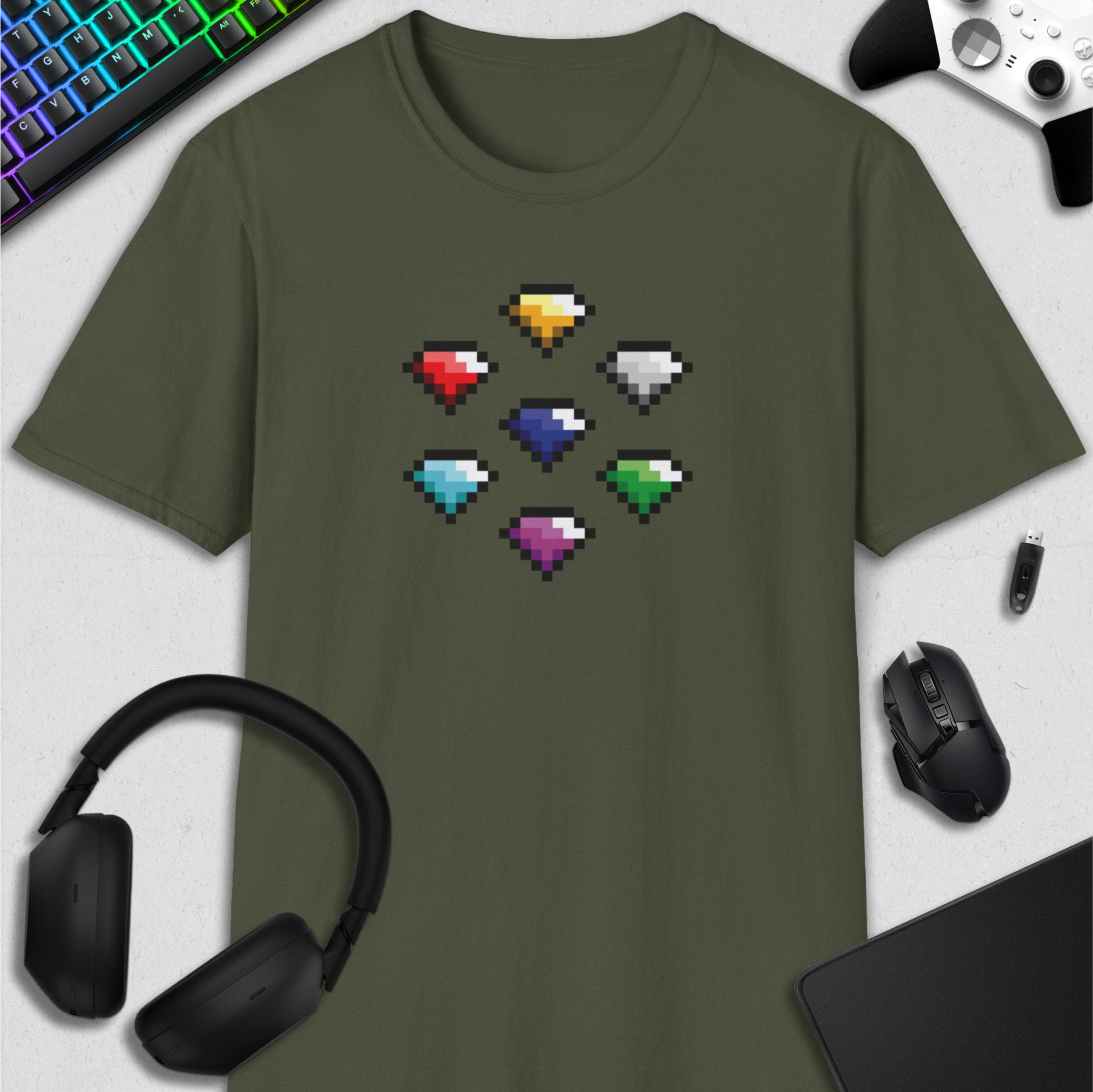 PIXEL POWER GEMS T-SHIRT
