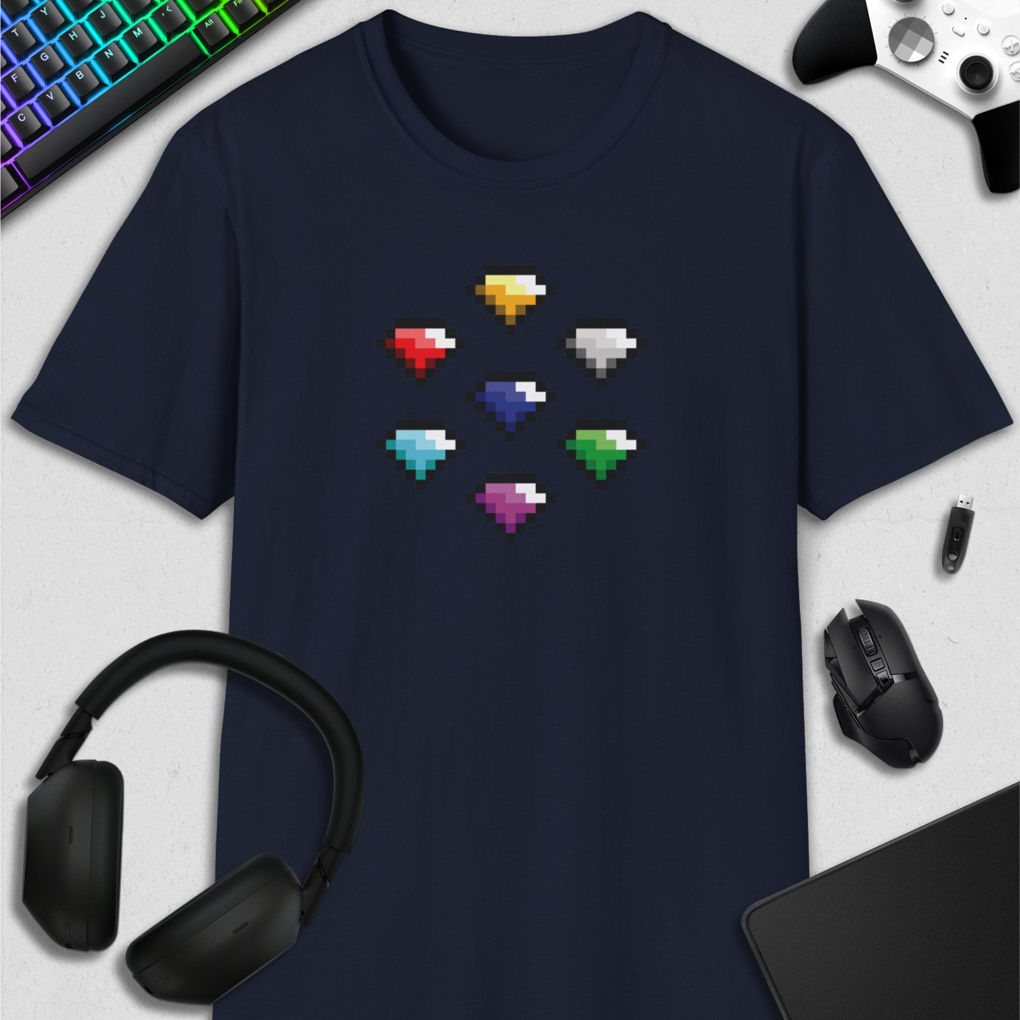 PIXEL POWER GEMS T-SHIRT