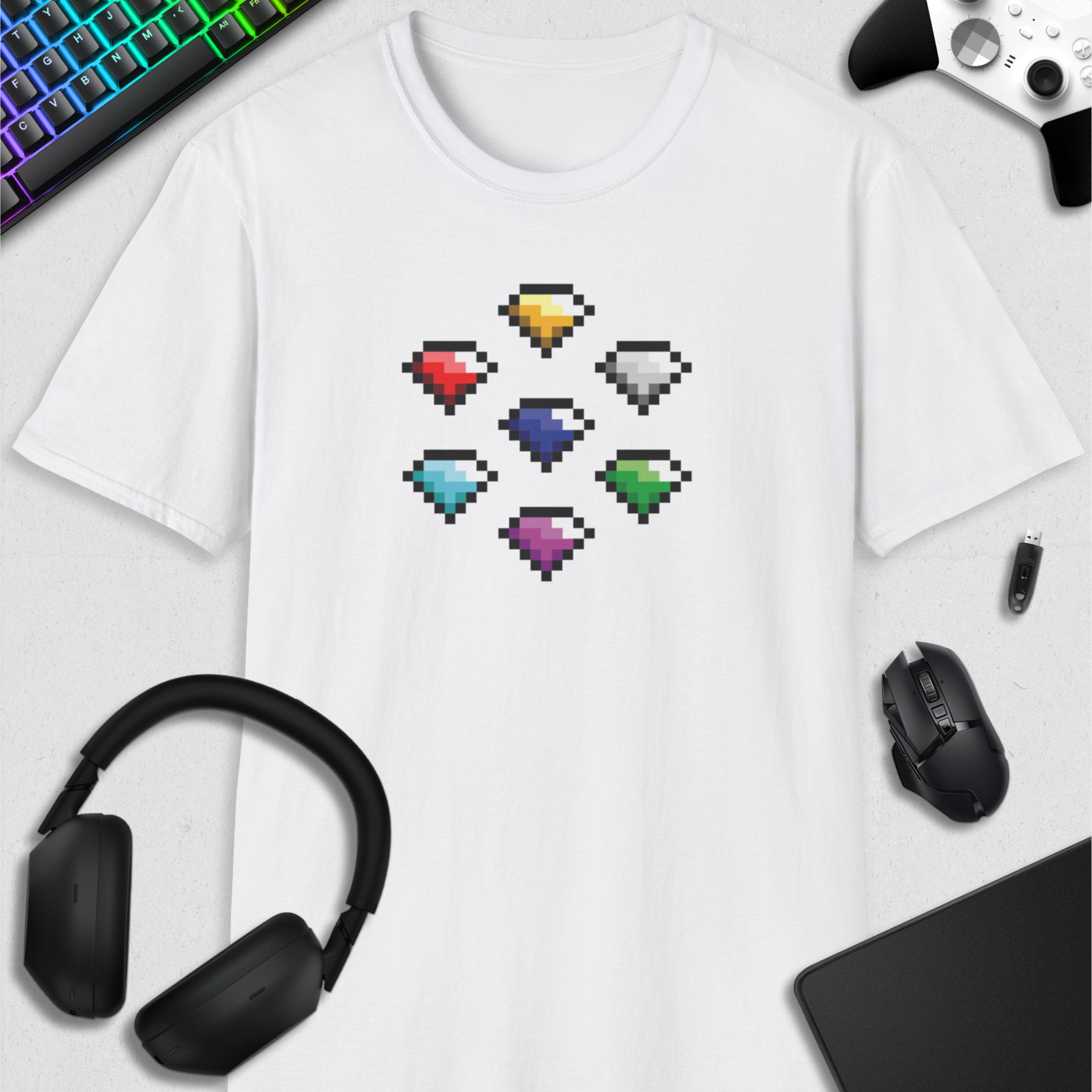 PIXEL POWER GEMS T-SHIRT