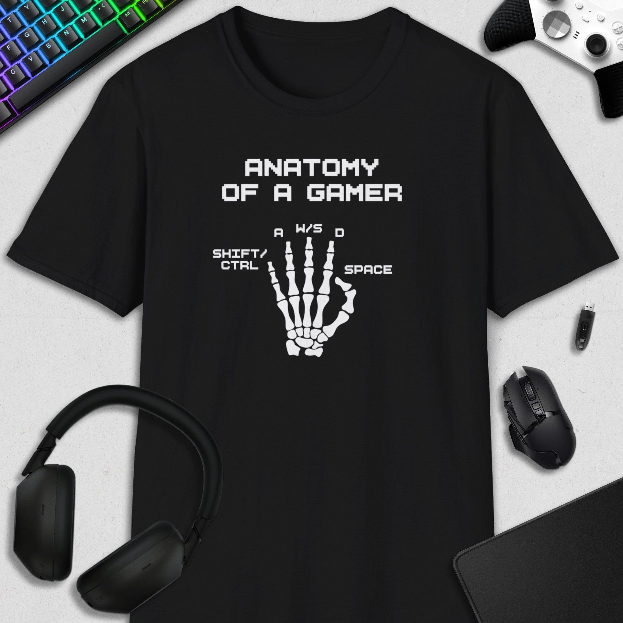 ANATOMY OF A GAMER T-SHIRT