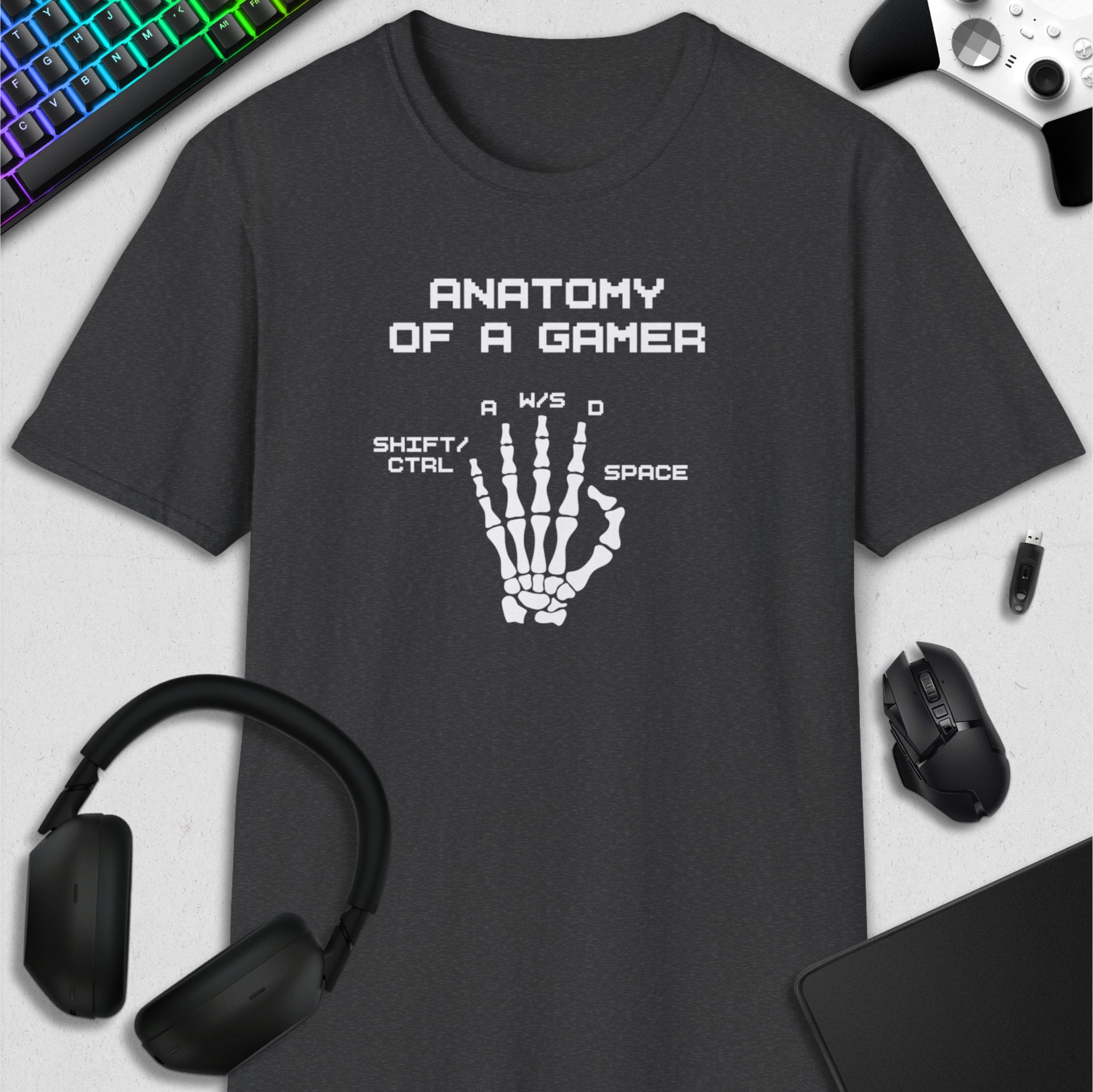ANATOMY OF A GAMER T-SHIRT