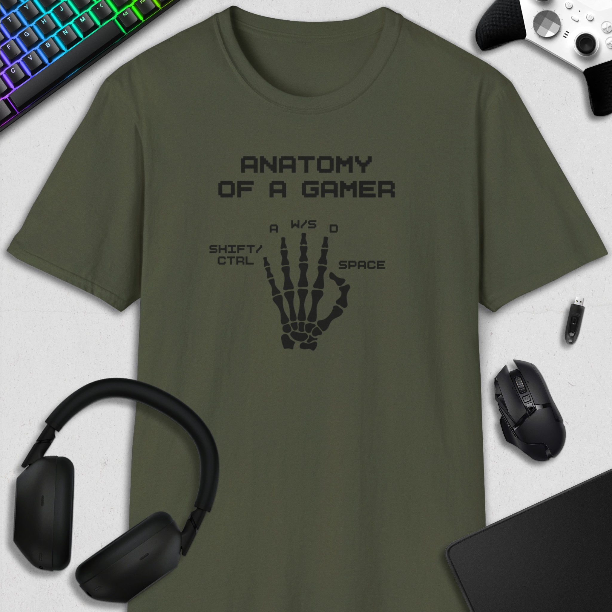 ANATOMY OF A GAMER T-SHIRT