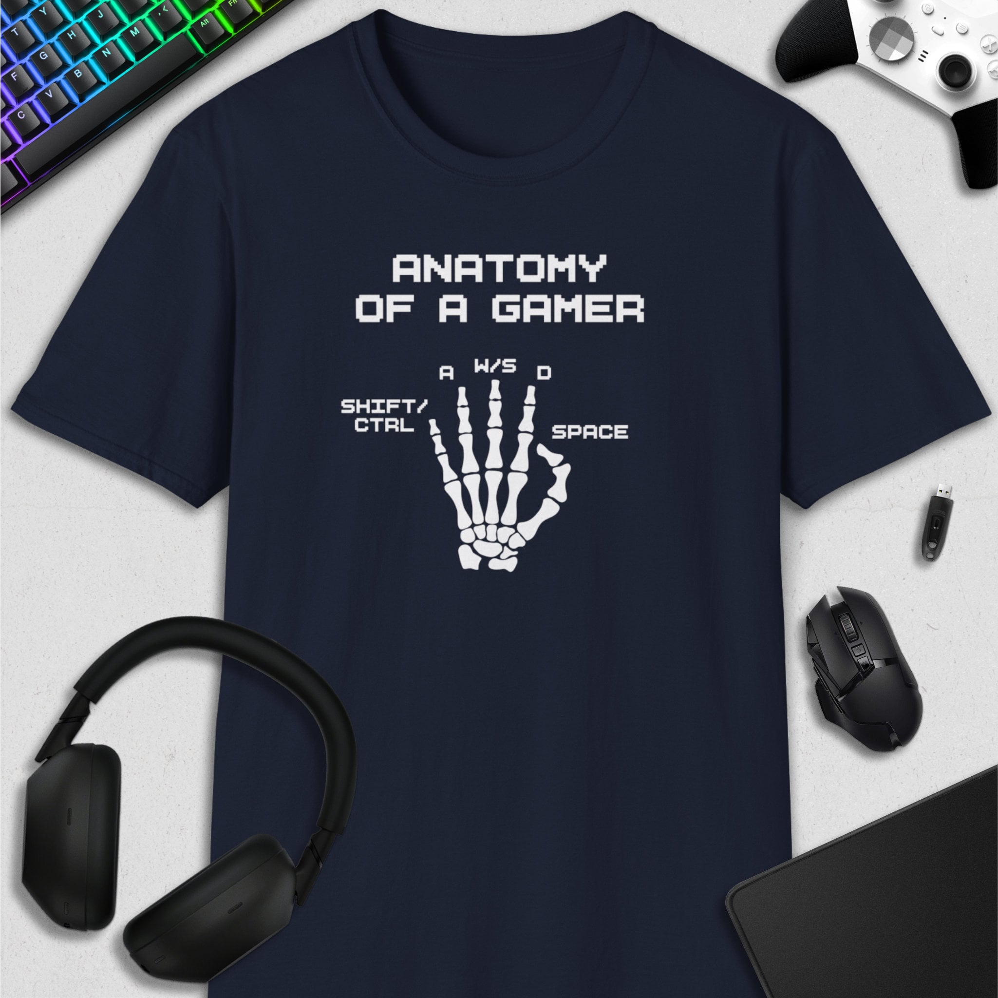 ANATOMY OF A GAMER T-SHIRT