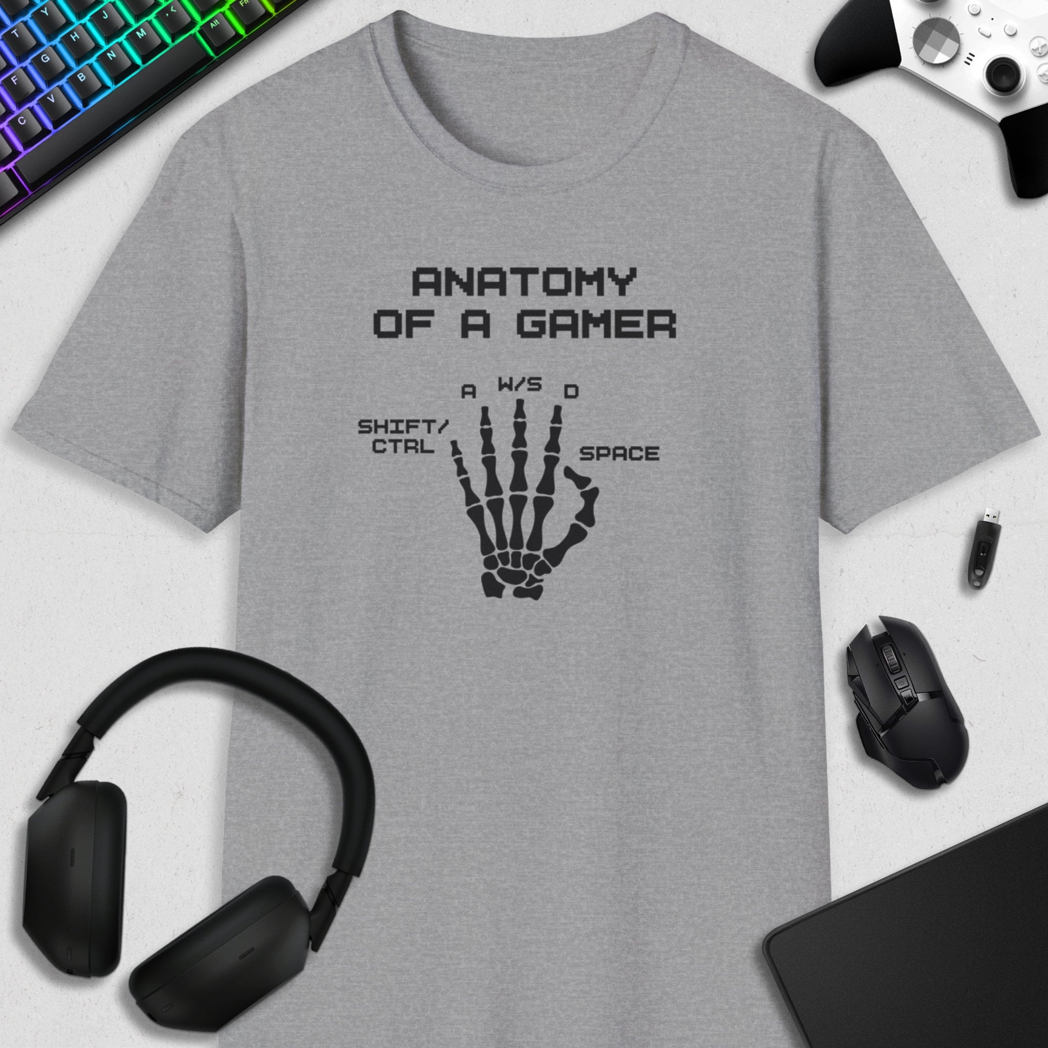 ANATOMY OF A GAMER T-SHIRT