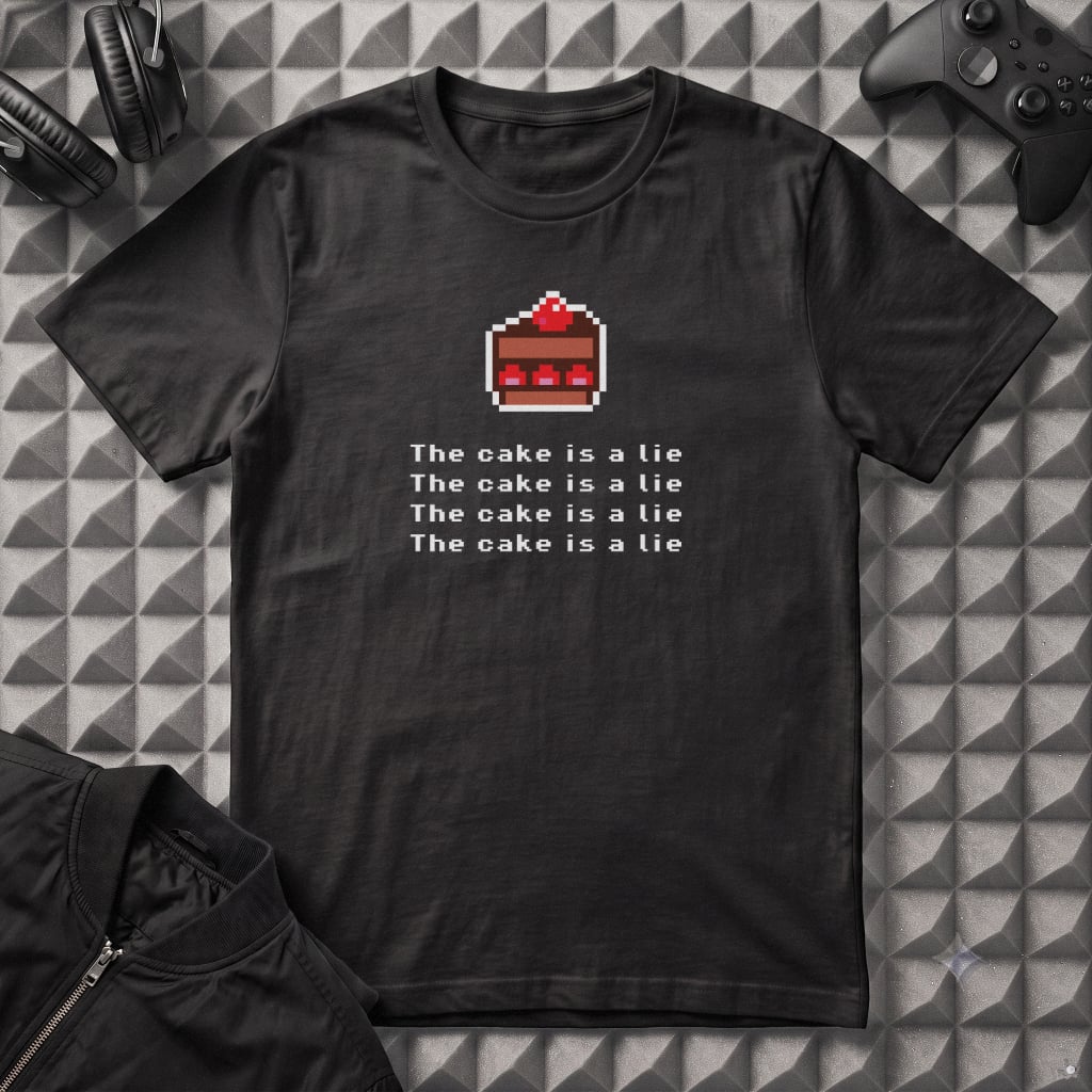 THE CAKE IS A LIE T-SHIRT