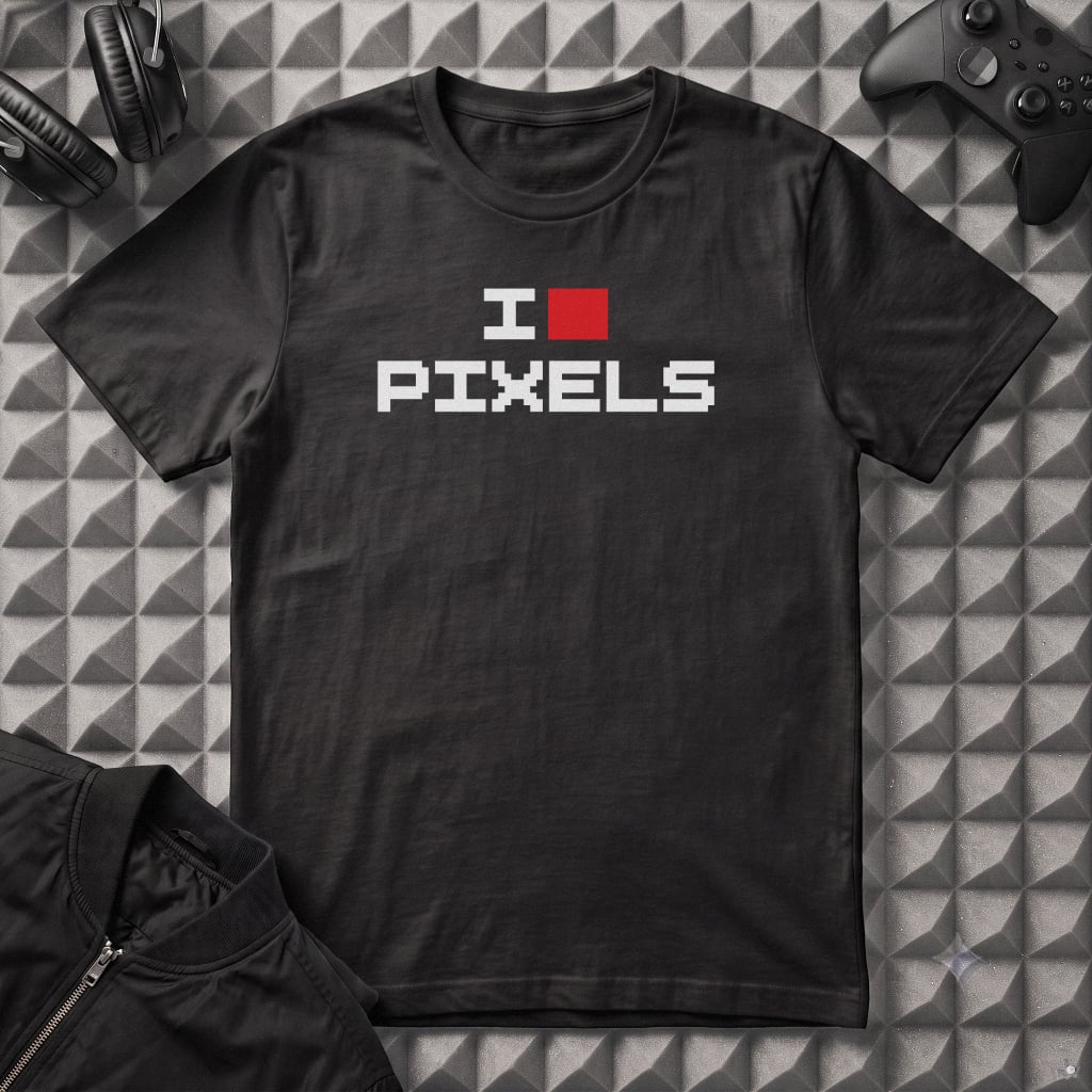 I HEART PIXELS PIXELS T-SHIRT