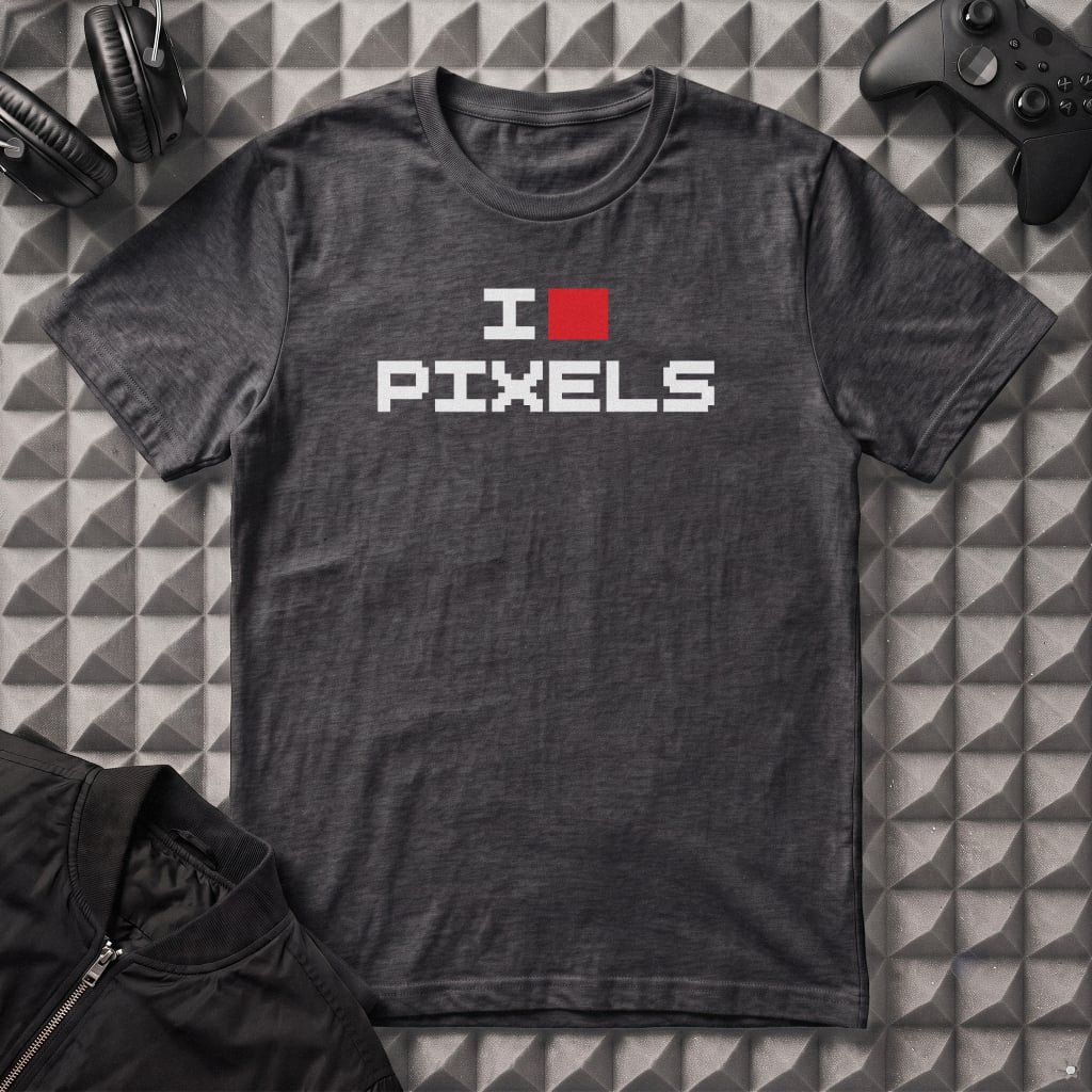 I HEART PIXELS PIXELS T-SHIRT