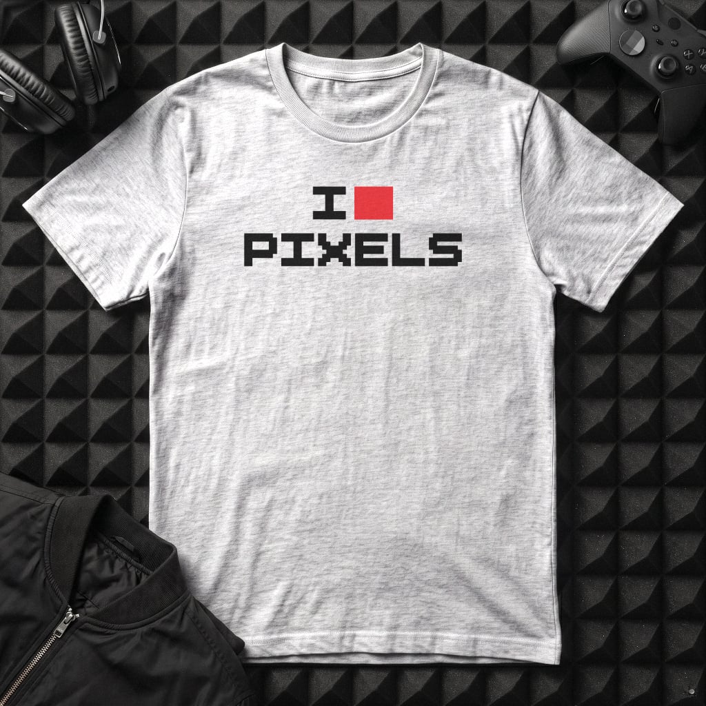 I HEART PIXELS PIXELS T-SHIRT
