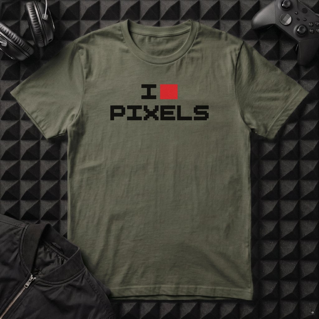 I HEART PIXELS PIXELS T-SHIRT