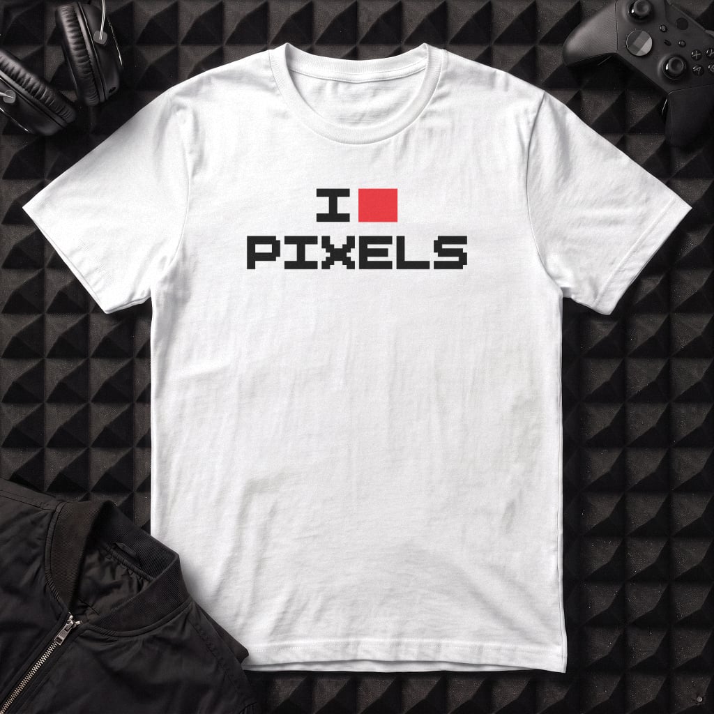 I HEART PIXELS PIXELS T-SHIRT