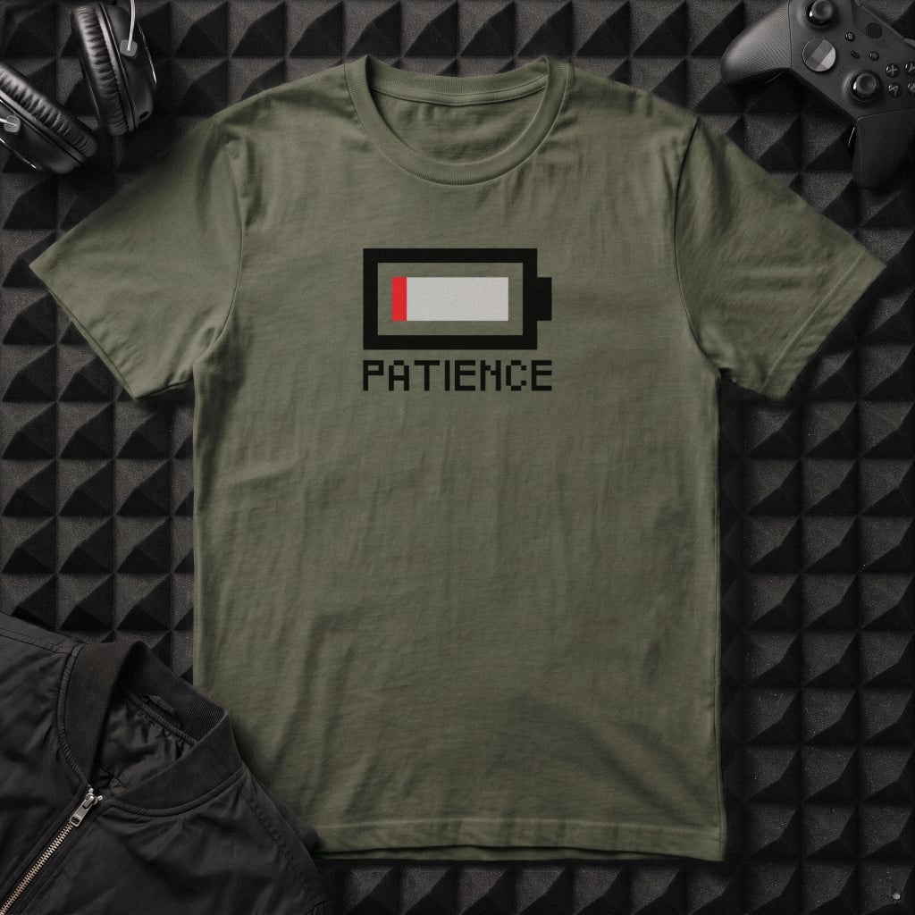 LOW BATTERY, LOW PATIENCE T-SHIRT