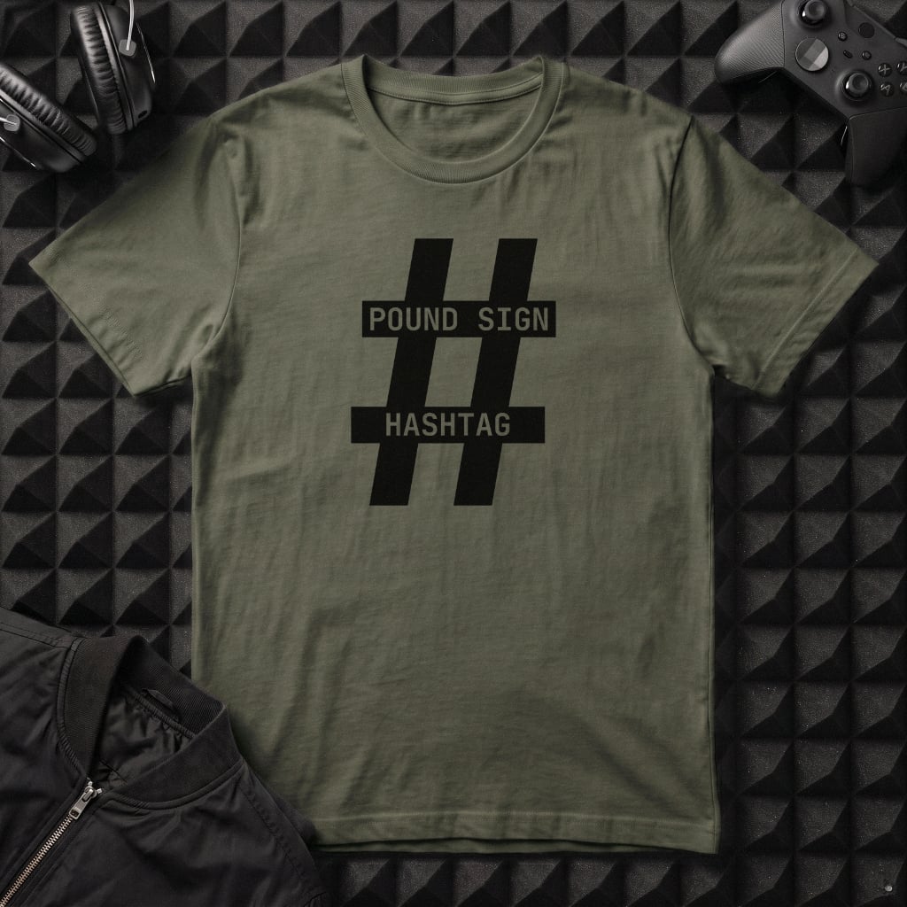 POUND SIGN HASHTAG T-SHIRT
