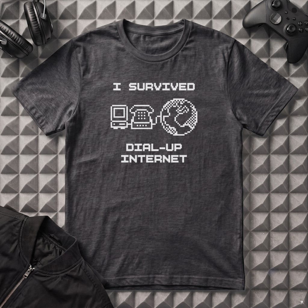 I SURVIVED DIAL-UP INTERNET T-SHIRT