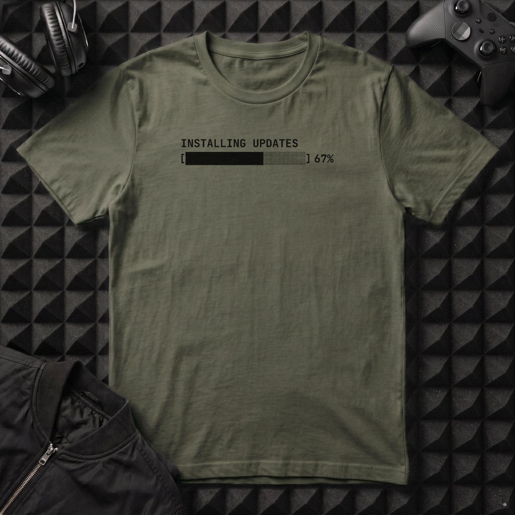 INSTALLING UPDATES 67% T-SHIRT